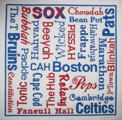 BostonTalk machine embroidery design (LARGE)