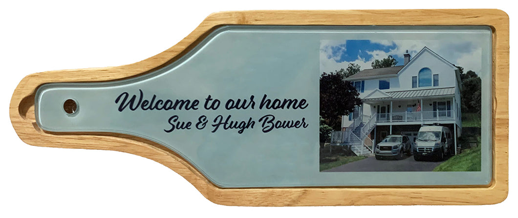 Wine & Cheese 6 piece set with personalized cheese board