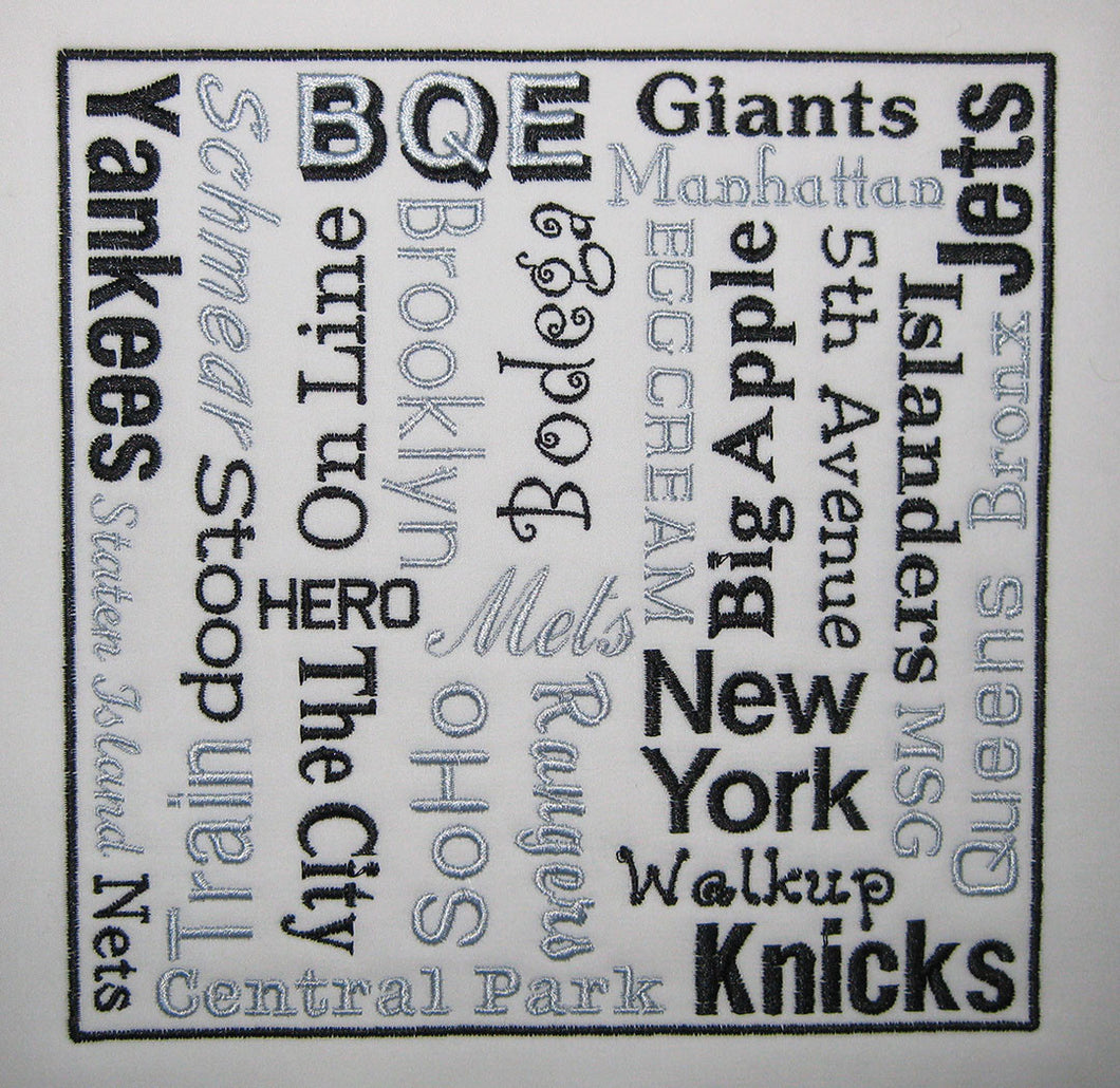 NYTalk machine embroidery design (LARGE)