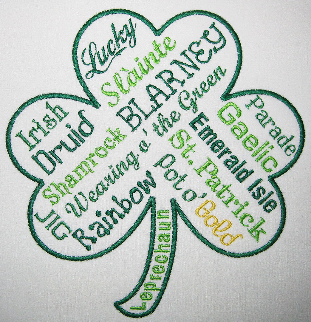 St. PattyTalk machine embroidery design