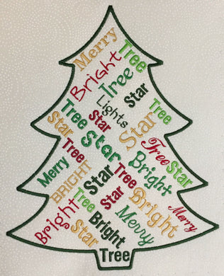 Christmas Tree machine embroidery design