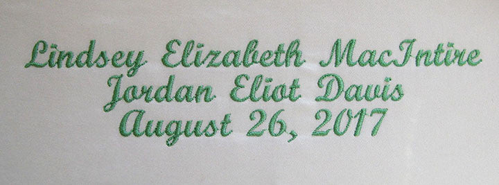 WeddingTalk custom reverse side machine embroidery design (digital dow ...